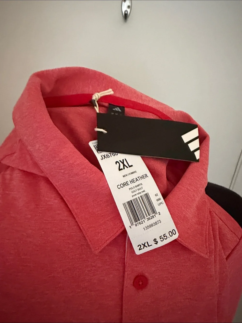 adidas Men's Coral Polo Golf Shirt